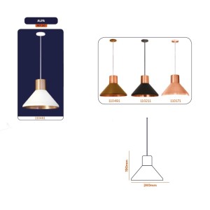 ARS PENDENTE ALFA 1XE27 PT M.T/BR COPO  011011*